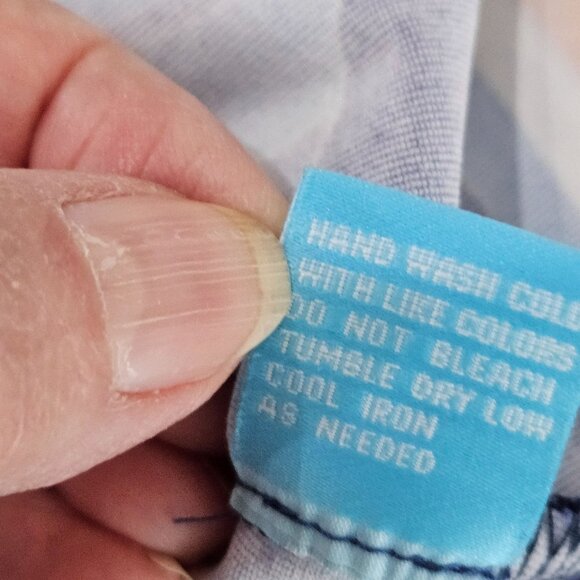 J. McLaughlin Top Medium Catalina Nylon Stretch Flag Print Maximalism - Picture 7 of 9